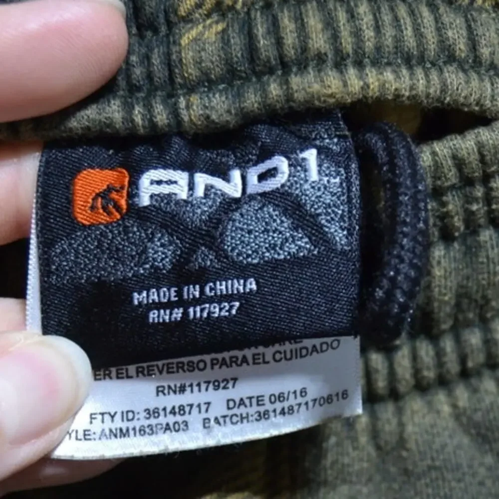 AND1 Men's Camo Cargo Sweatpants Size XL